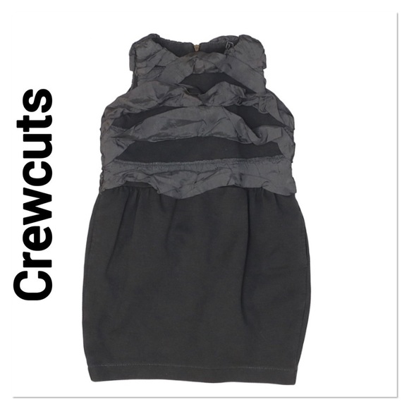 J. CREW CREWCUTS Gray Ruffle Shift Dress size 4/5 - Picture 1 of 4